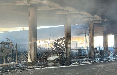 Freeway closure: Bass, Newsom to provide new details on 10 Freeway arson fire